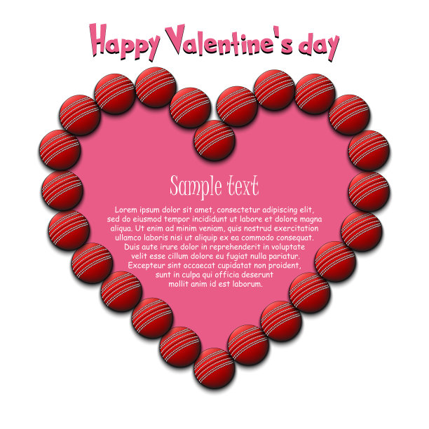 板球里的情人节快乐图片下载