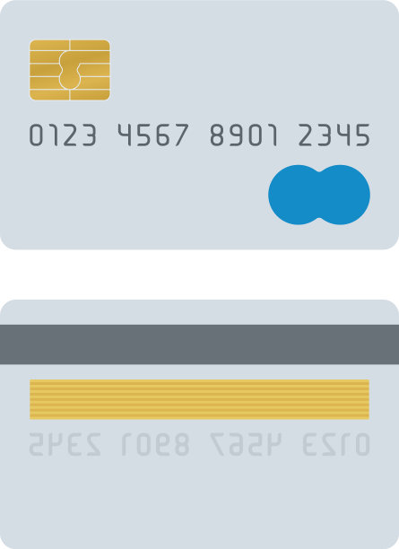 前后都有白色信用卡图片下载