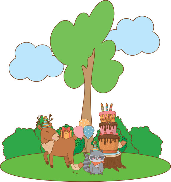 可爱可爱的动物卡通图片下载