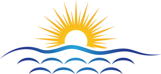 太阳与水波的图标图片下载