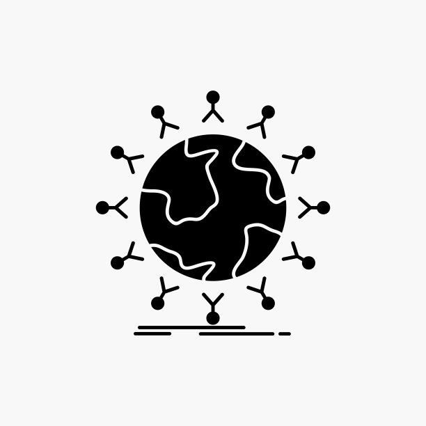 全球学生网络全球孩子字形图标图片下载