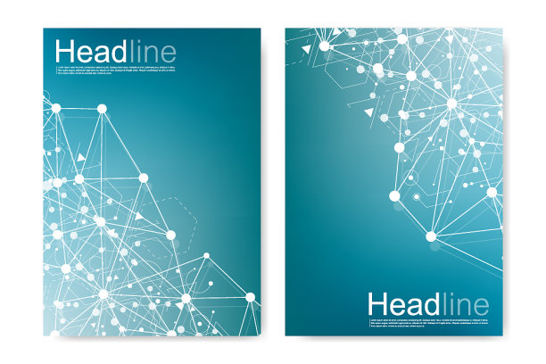 科学的宣传册设计模板传单图片下载