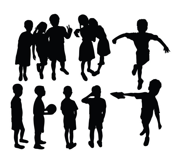 快乐趣味学生活动剪影图片下载