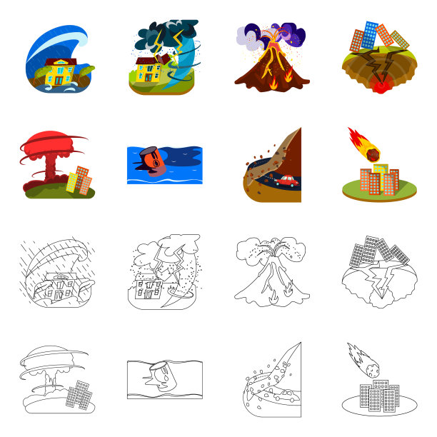 天气和遇险标志图片下载