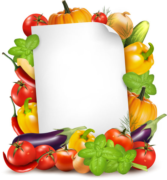 新鲜蔬菜及食材及白色图片下载