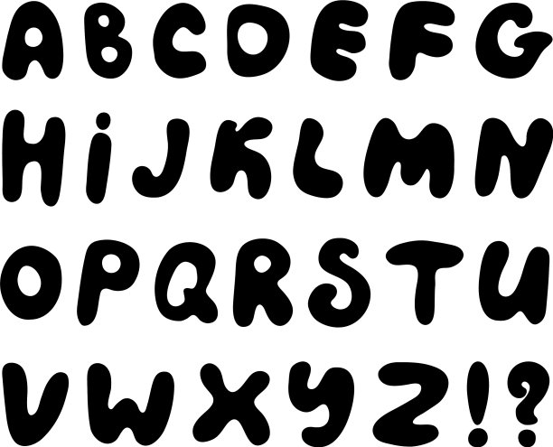 手绘ABC集孤立在白色背景图片下载