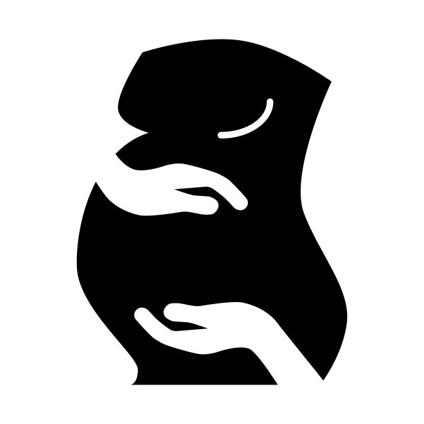 孕妇双手立体图标图片下载