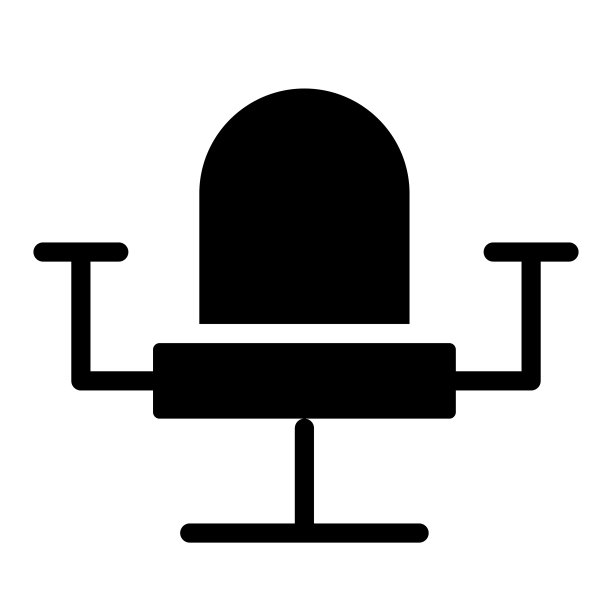 办公椅实心图标扶手椅图片下载