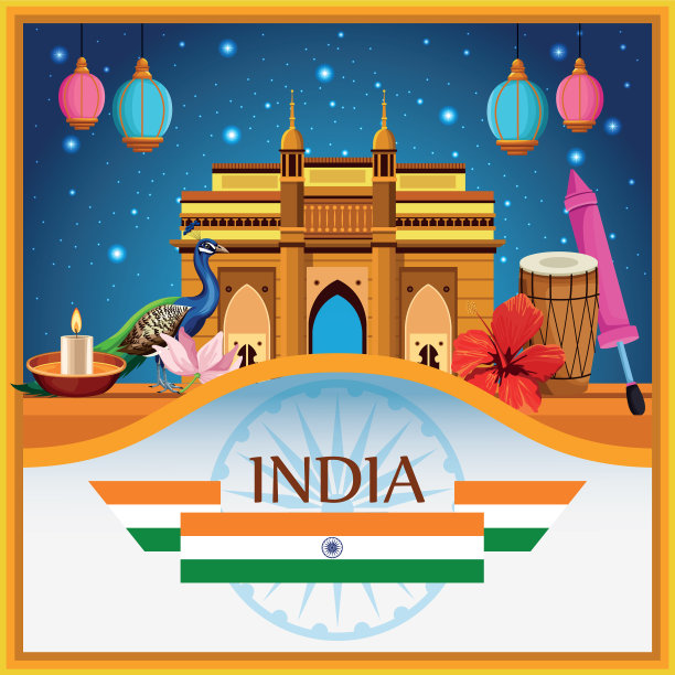 印度国家纪念碑建筑图片下载