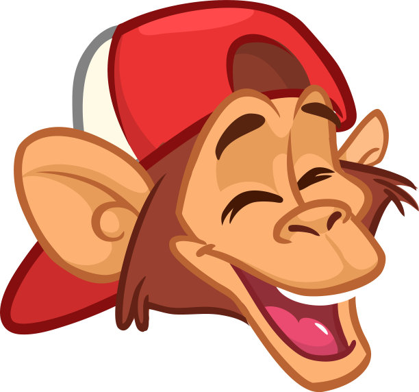 卡通猴子快乐的黑猩猩图片下载