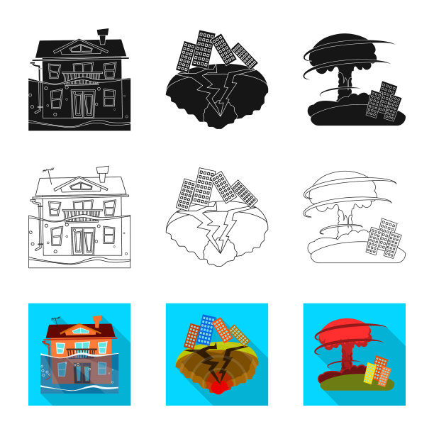 设计天气和遇险图标图片下载