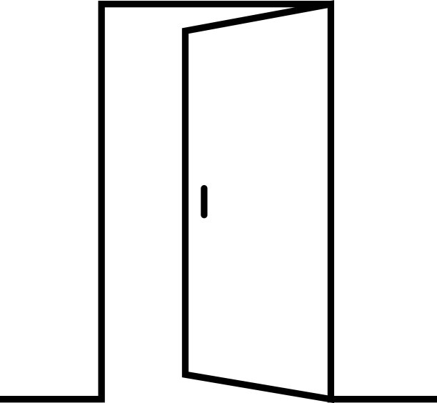 门图标在时尚的平面风格孤立的灰色图片下载