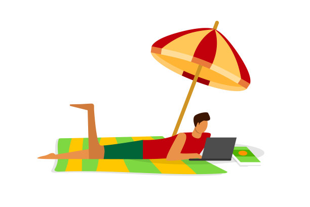 忙碌的年轻人自由职业者远程工作在笔记本电脑上图片下载