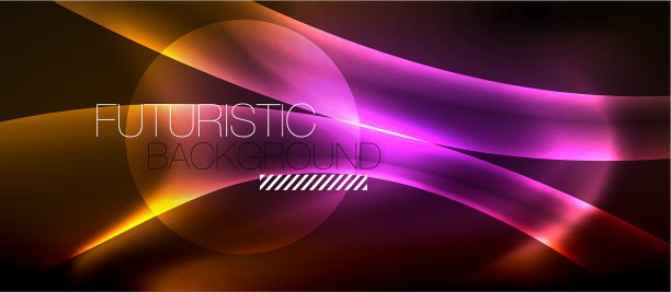 霓虹色波线抽象背景魔术图片下载