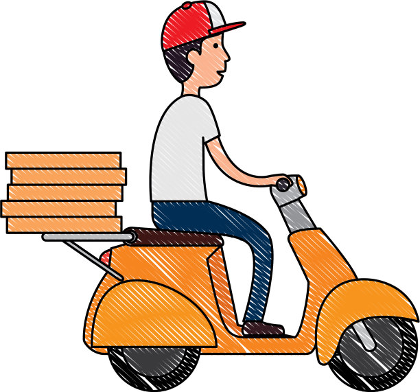 快递员的摩托车角色图片下载