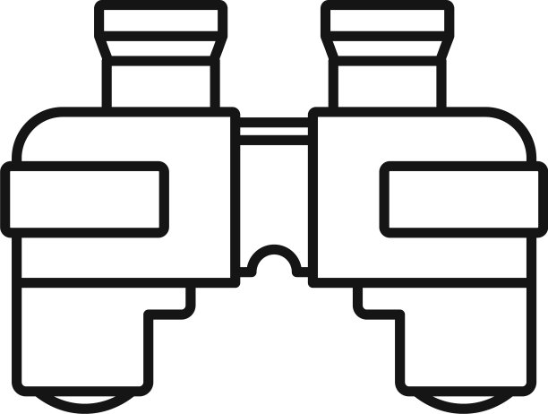 海洋双目图标轮廓风格图片下载