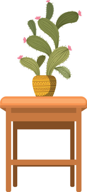仙人掌与盆栽桌上图标图片下载