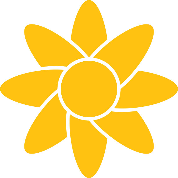 花平面设计模板孤立图片下载