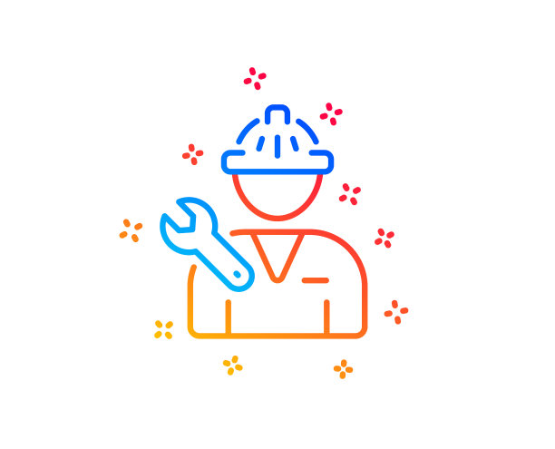 扳手工具线图标维修人员服务标志图片下载