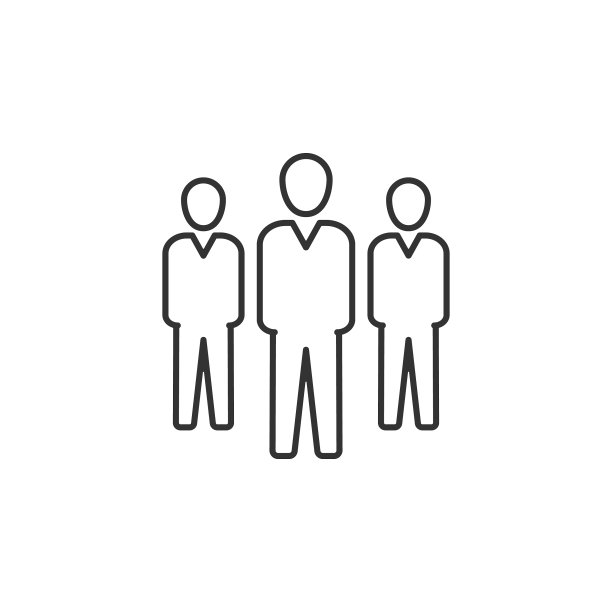 商人集团线条图标简约现代扁平图片下载