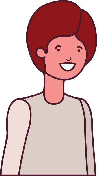 白色背景的年轻人图片下载