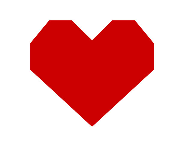 红色形状的爱心图标孤立在白色上图片下载