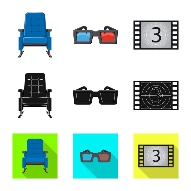 孤立对象电视和拍摄符号图片下载