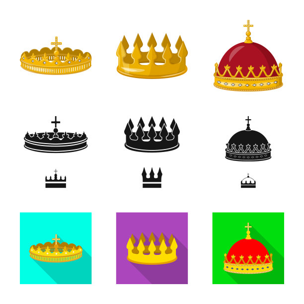 设计中世纪和贵族标志图片下载