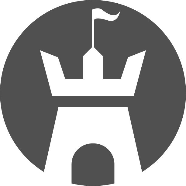 城堡标志插图模板图片下载