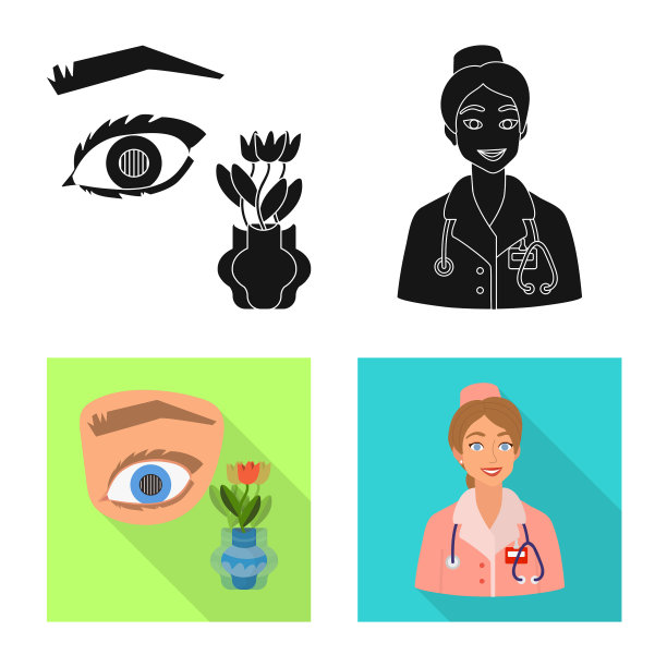 设计饮食和治疗标志套图片下载