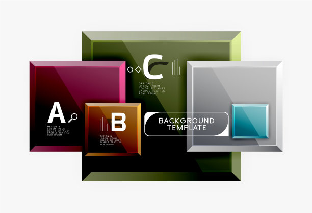 最小的方形横幅抽象背景图片下载