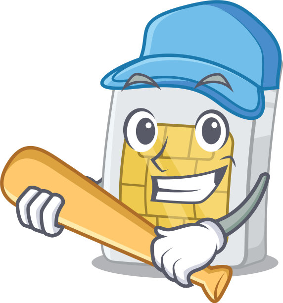 打棒球的sim卡在电话一个卡通图片下载