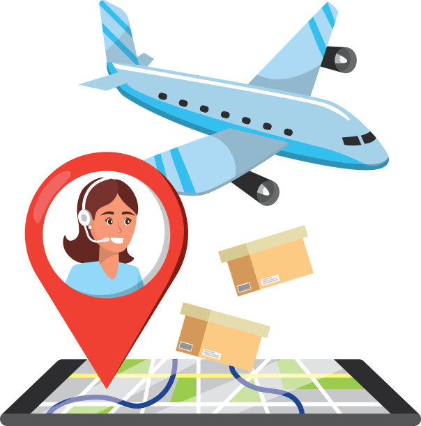 客服支持卡通物流服务图片下载