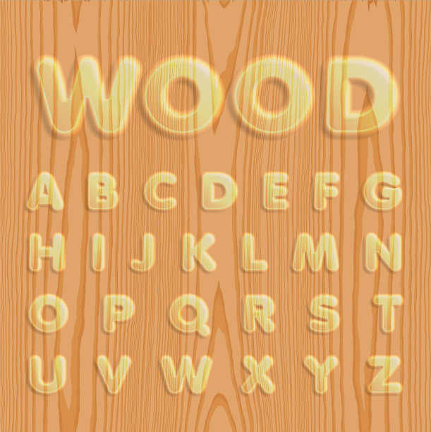 木材纹理字体集图片下载