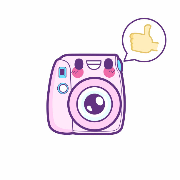 可爱的相机贴纸表情图片下载