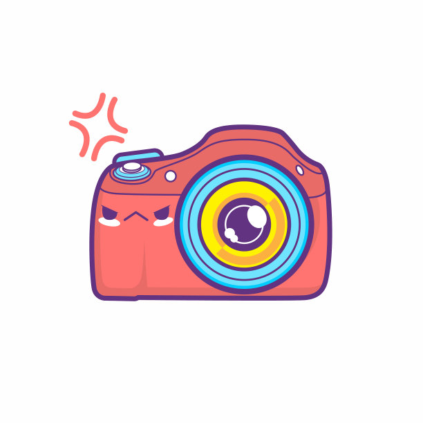 可爱的相机贴纸表情图片下载