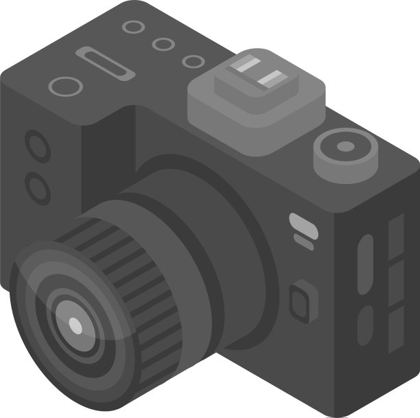 专业相机图标等距风格图片下载