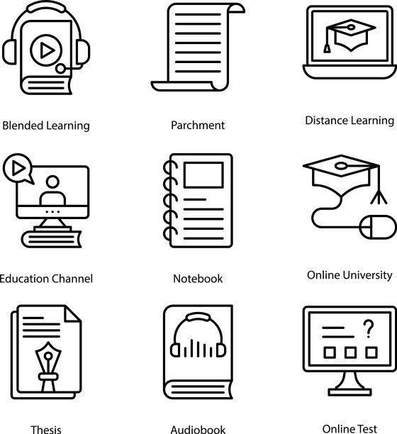 远程学习图标图片下载