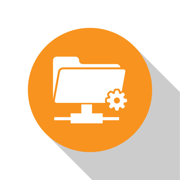 白色FTP设置文件夹图标上的白色背景图片下载