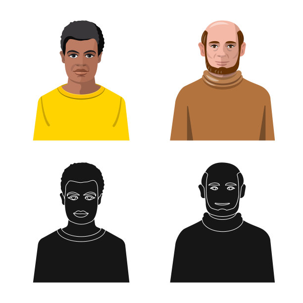 设计发型和职业标志图片下载