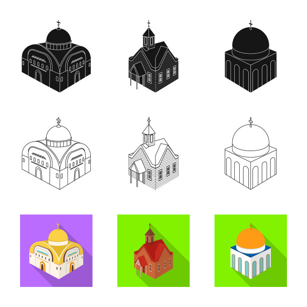 孤立物、庙宇和历史标志图片下载