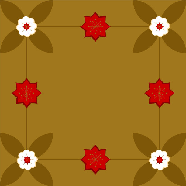 带图案和花朵的彩色背景图片下载