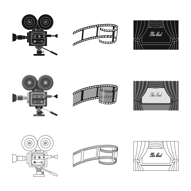 设计电视和电影标志图片下载
