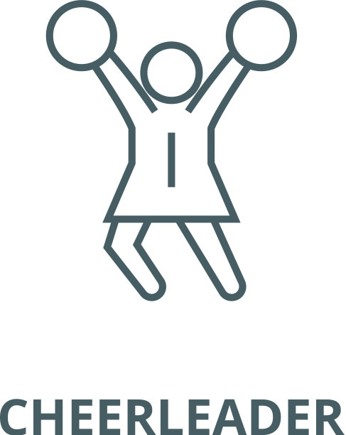 啦啦队线图标啦啦队大纲图片下载