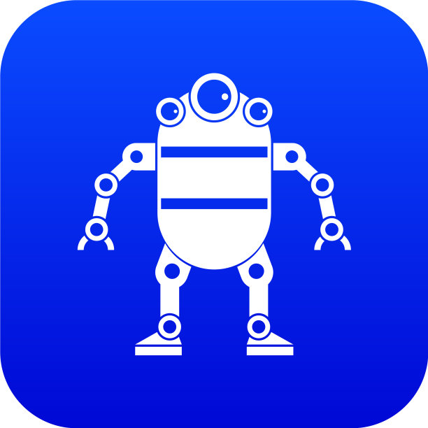 机器人图标数字蓝图片下载