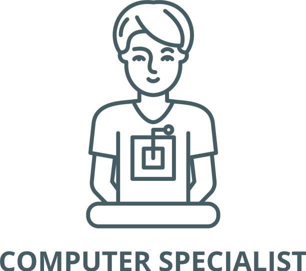 电脑专家线图标电脑图片下载