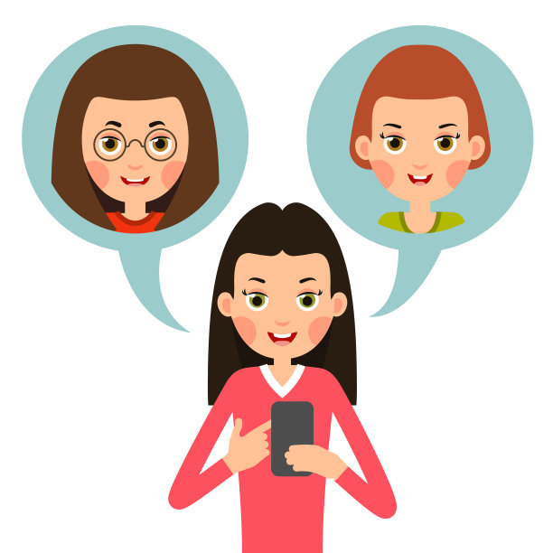 女孩打电话给年轻女人选择哪个图片下载