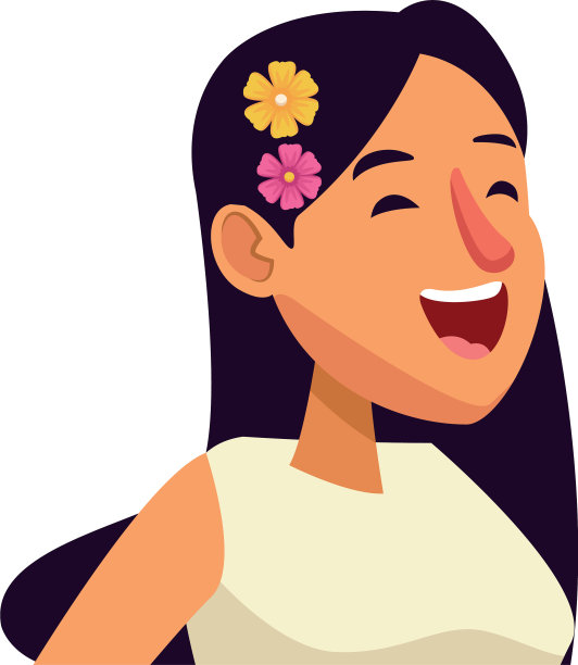 女孩的脸头像卡通人物图片下载