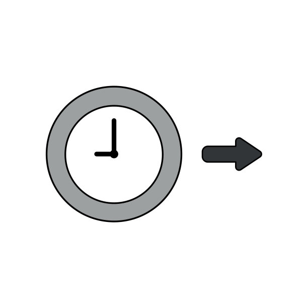 图标概念时钟与箭头右图片下载