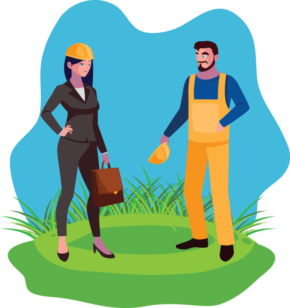 男建造师和女工程师图片下载